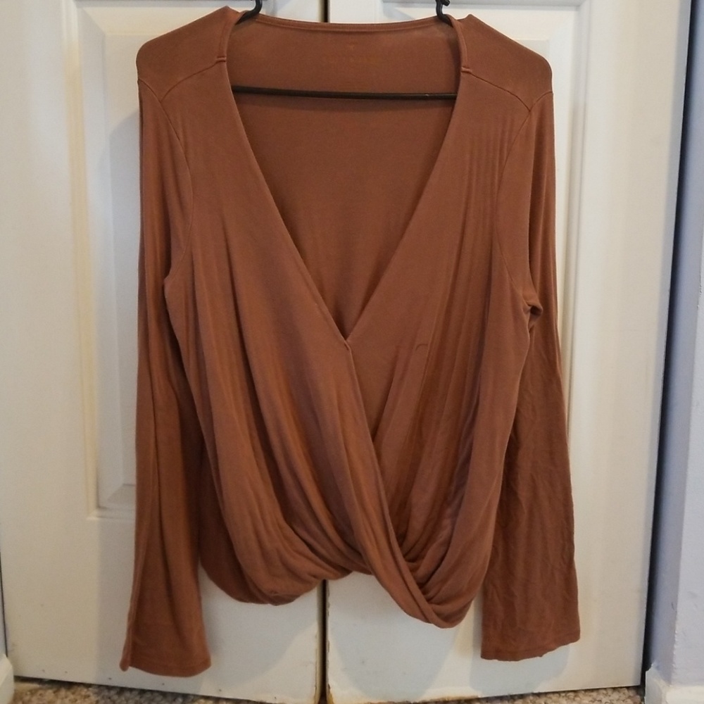Brown low cut top
